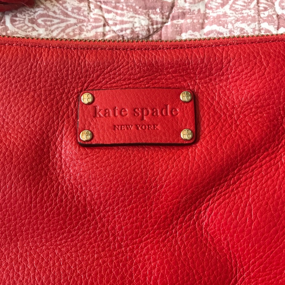 Red Kate Spade large crossbody bag